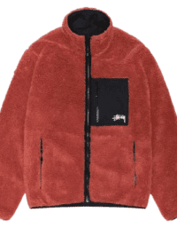Stussy Sherpa Reversible Jacket Terra Cotta