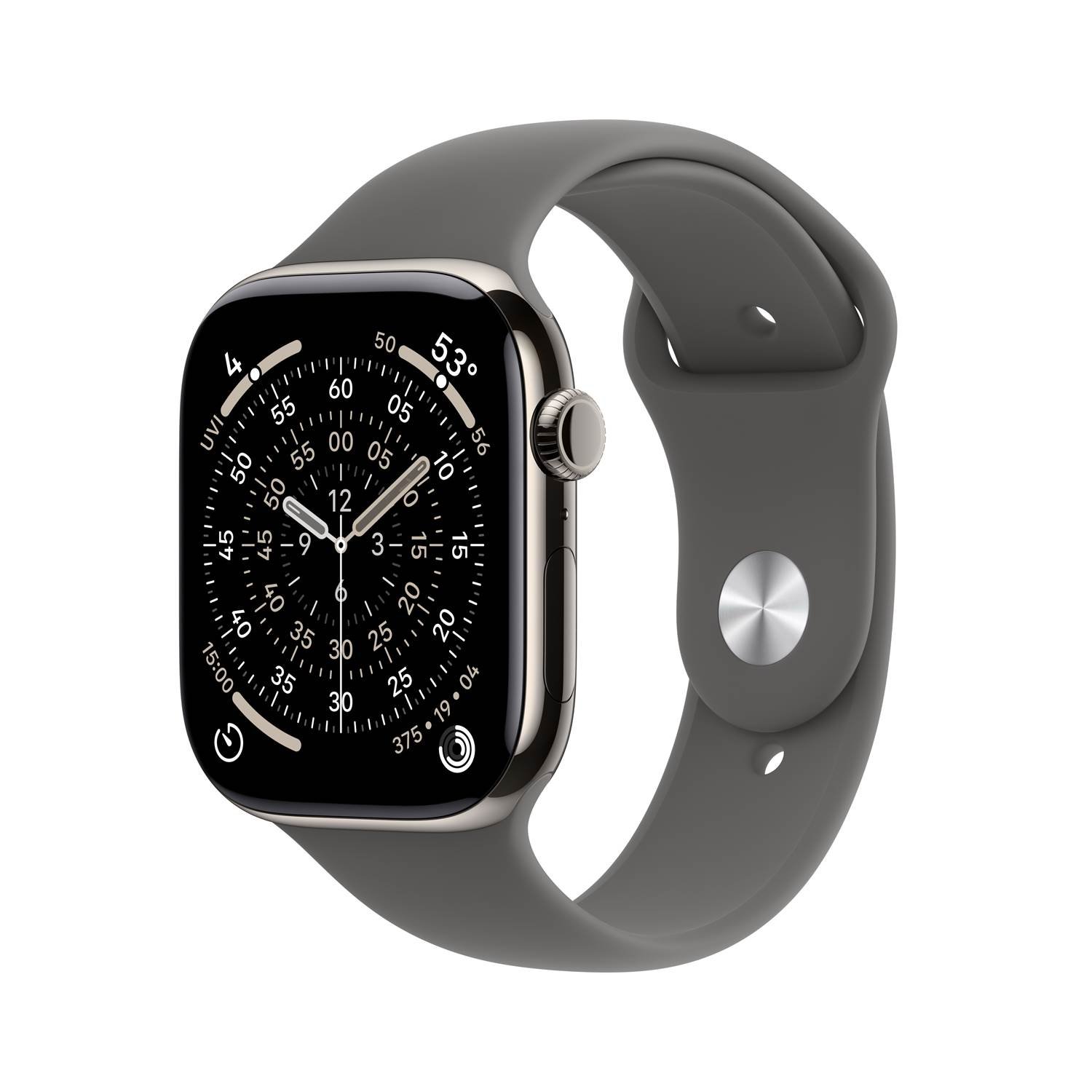 Apple Watch S11 GPS+Cell 46mm Natural Titanium Stone Grey Sport Band S/M