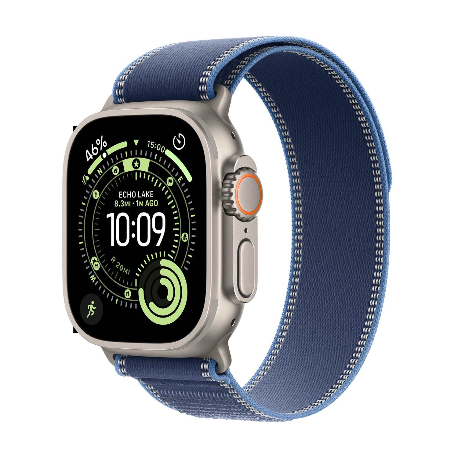 Apple Watch Ultra 3 GPS+Cell 49mm Natural Titanium Blue/Bright Blue Trail Loop - S/M