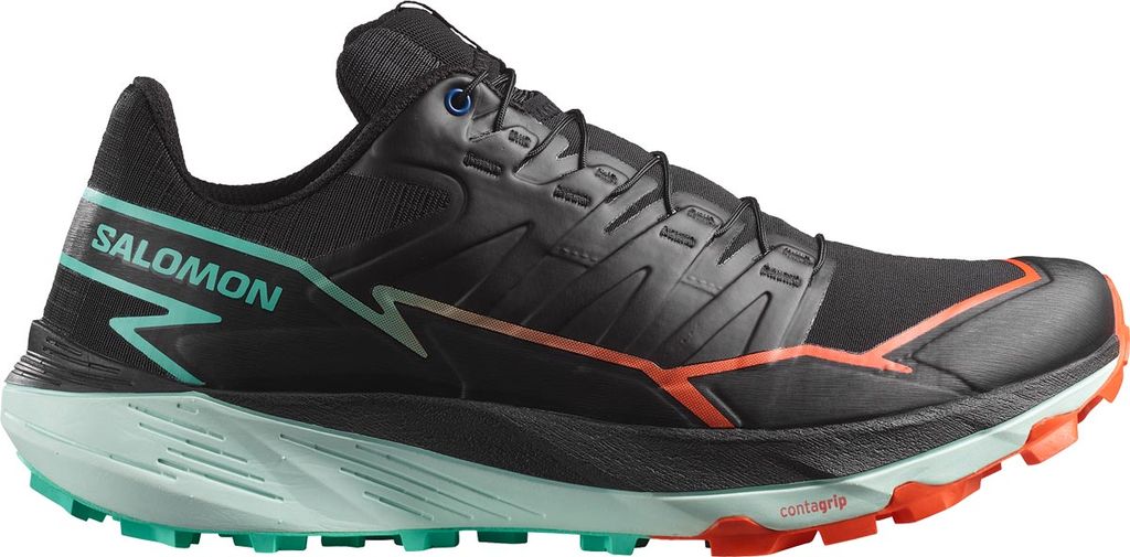 Salomon Thundercross M Trailskor Black/Cherry Tomato/Electric Green, UK 8,5