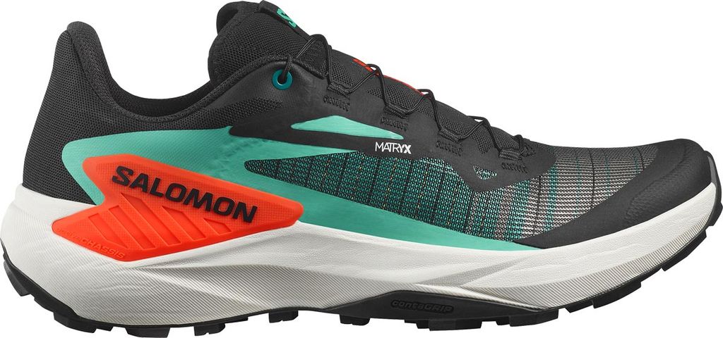 Salomon Genesis M Trailskor Black/Electric Green/Cherry Tomato, UK 10,5