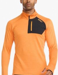 2XU Ignition 1/4 Zip M Mellanlager Tröja Turmeric/Turmeric Reflective, S