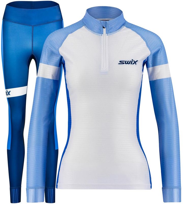 Swix Focus 2-pcs Skisuit W Top Bluebell, XS