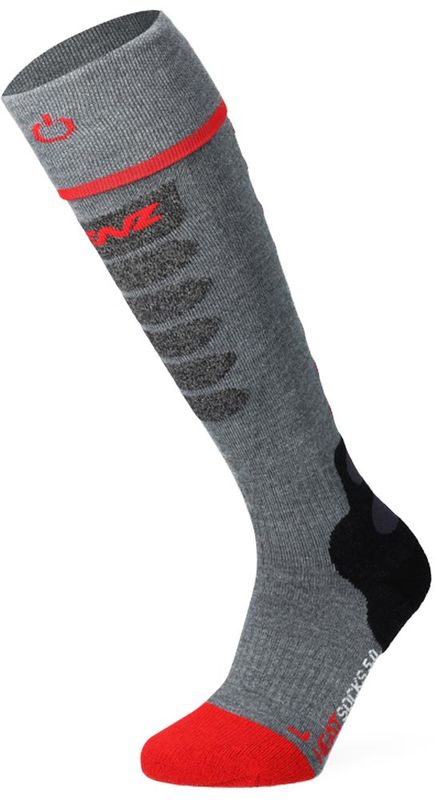 LENZ Heat Sock 5.1 Toe Cap Slim Fit Värmestrumpor Grey, 45/47
