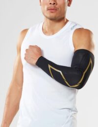 2XU Force Compression Arm Guards Armbågsskydd Black/Gold, XL