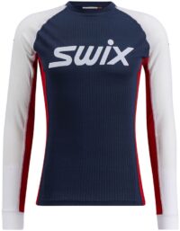 Swix RaceX Classic Long Sleeve M Underställ Tröja Dark Navy/Bright White, XL