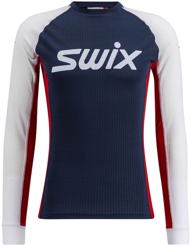 Swix RaceX Classic Long Sleeve M Underställ Tröja Dark Navy/Bright White, XXL