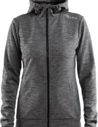 Craft Leisure Full Zip Hood W Tröja Dark Grey Melange, S