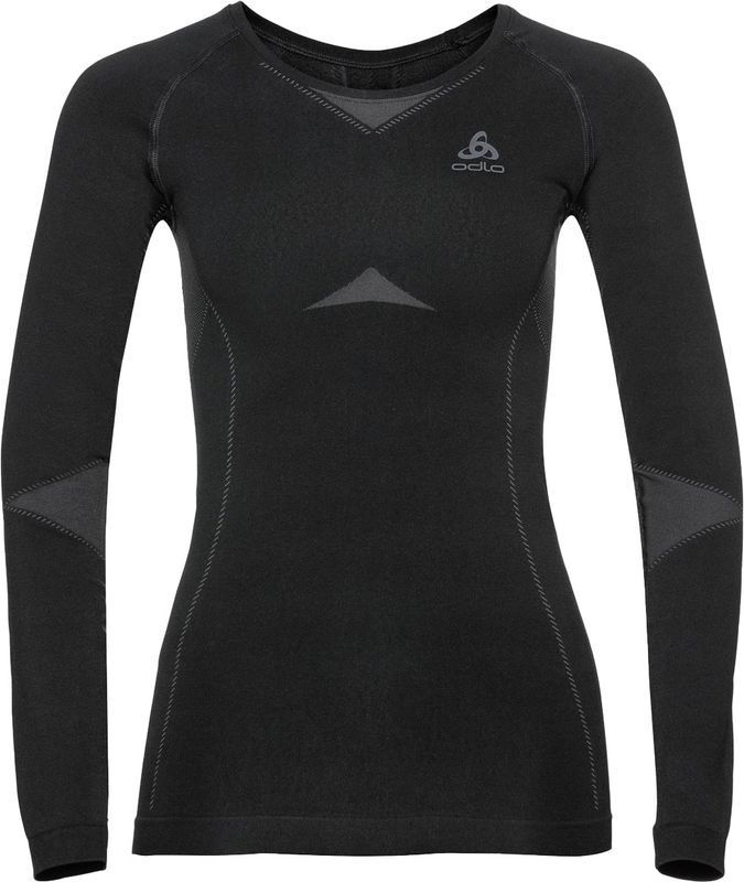 Odlo L/S Fundamentals Performance Warm W Underställ Tröja Black/Odlo Graphite Grey, XL
