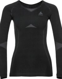 Odlo L/S Fundamentals Performance Warm W Underställ Tröja Black/Odlo Graphite Grey, XS
