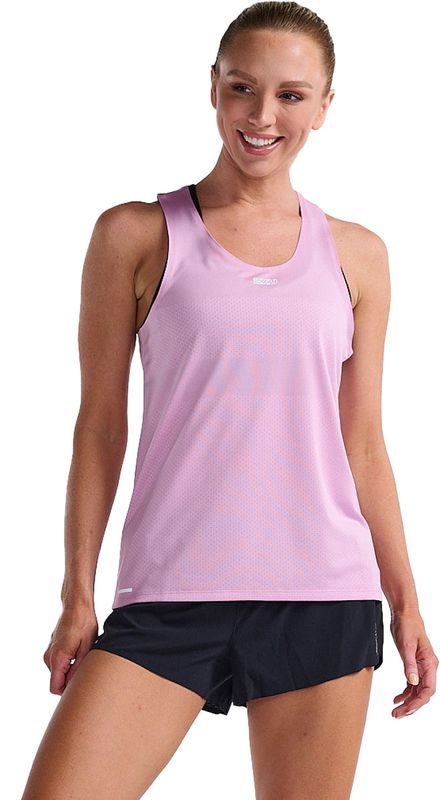 2XU Light Speed Tech Singlet W -24 T-shirt Pastel Pink/White Reflective, M