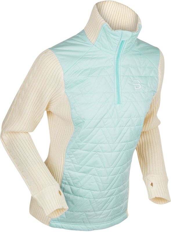 Dahlie Half Zip Comfy W Mellanlager Tröja Iced Aqua, XL