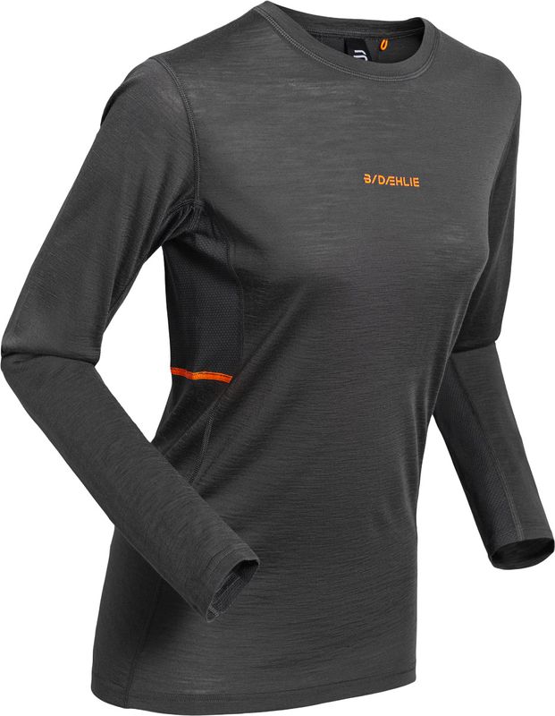Dahlie Performance Wool LS W Underställ Tröja Darkgrey/Pink, S