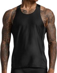 2XU Light Speed React Singlet M T-shirt Black/Black Reflective, L