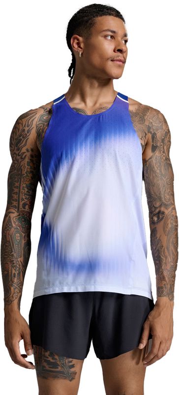 2XU Light Speed React Singlet M T-shirt Glass Gradient Surf/White Reflective, M