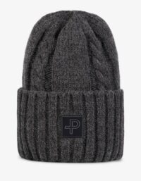 Pelle P - Cabane Knitted Hat, Dk Grey Melange