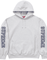 Supreme Collegiate Sleeve Hooded Sweatshirt Ash Grey