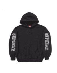 Supreme Collegiate Sleeve Hooded Sweatshirt Black