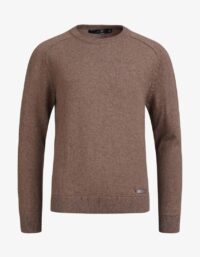 Pelle P - JR Tiller Sweater, Cobblestone Mélange Denna juniortröja är tillverkad i en blandning av 92% ekologisk bomull och 8% kashmir, och har en normal passfo