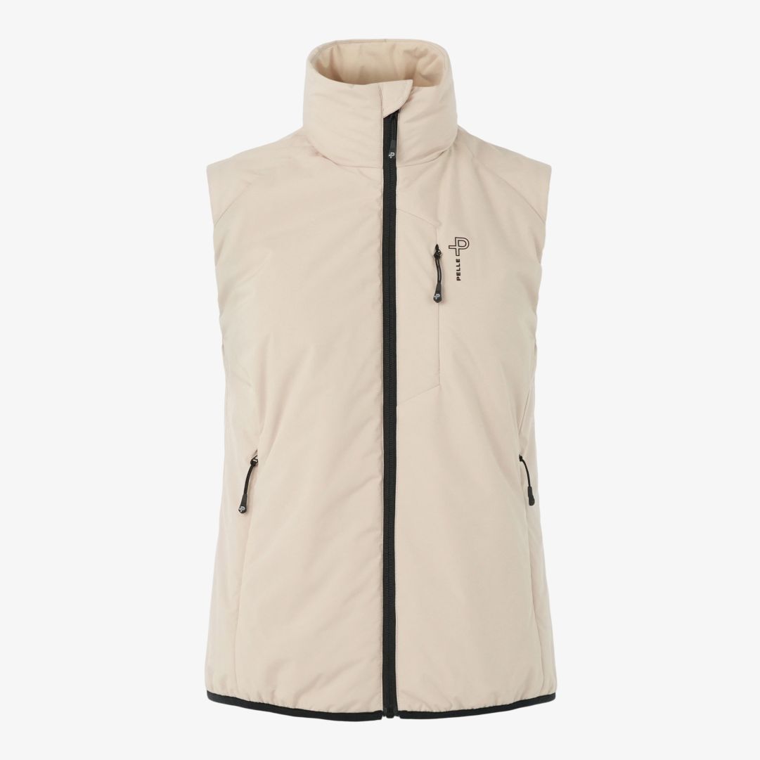 Pelle P - W Arolla Aero Vest, Lt. Beige Oak Vindtätt och vattenresistent lättviktplagg med stretch