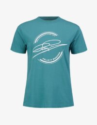 Pelle P - W Field Logo Tee, Green Bay En tunn t-shirt med avslappnad passform och rund halsringning, tillverkad i 100% "Global Organic textile standard" bomull