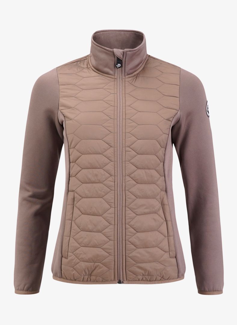 Pelle P - W Levo Quilted Zip, Toffee Levo Quilted Zip är ett tekniskt mellanlager med fyrvägsstretch i ärmarna för full rörelsefrihet