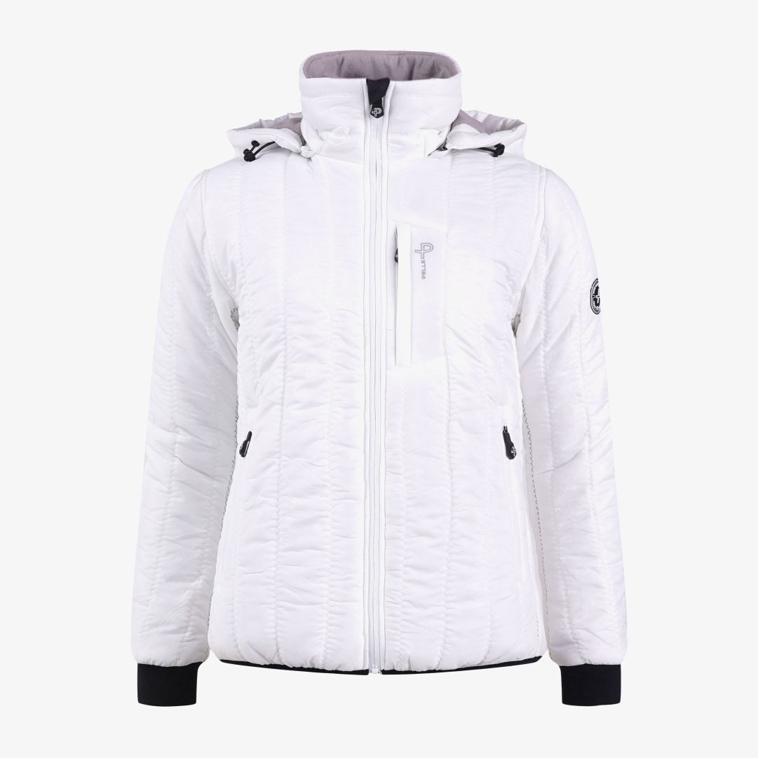 Pelle P - W Mistral Jacket, White Med sitt mjuka fleecefoder och vaddering i smidig Sorona® DuPont är Mistral Jacket en perfekt vår och höstjacka som även skydd