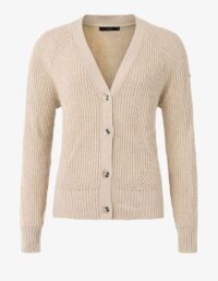 Pelle P - W Mons Knitted Cardigan, Lt Beige melange Mons Knitted Cardigan är tillverkad av ekologisk bomull och kashmir, två naturliga fibrer som tillsammans bl