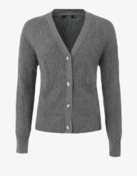 Pelle P - W Mons Knitted Cardigan, Dk Grey Melange Mons Knitted Cardigan är tillverkad av ekologisk bomull och kashmir, två naturliga fibrer som tillsammans bli