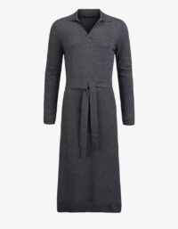 Pelle P - W Tiller Polo dress, Dk Grey Melange Stilren look med diskreta detaljer