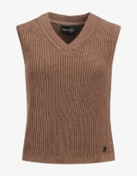 Pelle P - W Yawl Vest, Toffee Slätstickad bomull