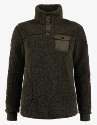Pelle P - W Sherpa Sweater, Khaki Green Mjuka Sherpa Sweater har alla önskvärda attribut för en varm och skön tröja