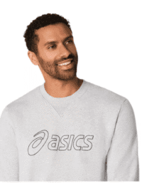 Asics Sweatshirt Light Grey Mens (Storlek kläder: XXL)