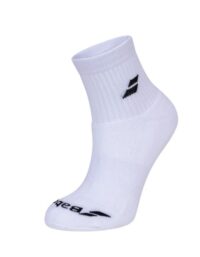 Babolat Quarter Socks 3 par White (Storlek: 35-38)