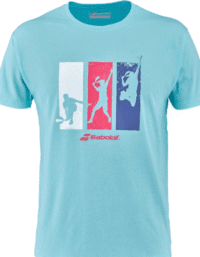 BABOLAT Padel Tee Bomull Blue Mens (Storlek: XXL)