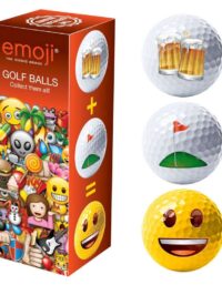 Emoji 3 Pack Roliga Golfbollar - Golf / Öl / Glad