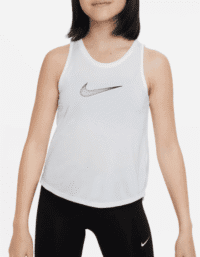 Nike DriFIT One Tank White Girls Jr (Storlek: XS)