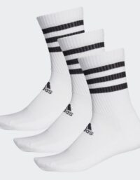 ADIDAS 3-Stripes Cushioned Crew Socks white 3-pack (Storlek: 46-48)