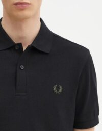 Fred Perry The Polo Shirt Black w/ green Mens (Storlek kläder: XXL)