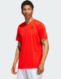 ADIDAS Club 3-stripes Bold Orange Tee Mens (Storlek: XXL)