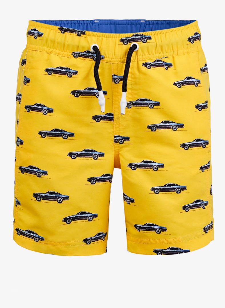 Pelle P - JR Swim Shorts, Print 1 Sunflower Badbyxor tillverkade i ett snabbtorkande material med lätt borstad yta
