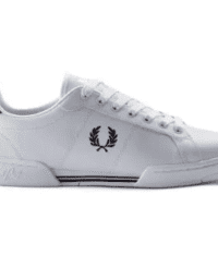 Fred Perry Leather Shoes White/Navy (Storlek: 46)