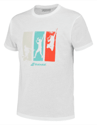 BABOLAT Padel Tee Bomull White Mens (Storlek kläder: XXL)