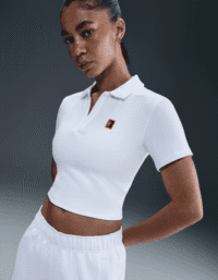 Nike Court Heritage Short Polo White Women (Storlek kläder: XS)