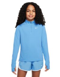 Nike Dri-Fit Long Sleeve Blue Girls JR (Storlek kläder: XS)