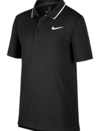 NIKE Court Dry Polo Team Boys Black (Storlek: XS)