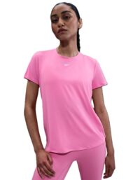 Nike One Classic Tee Pink Women (Storlek kläder: XL)