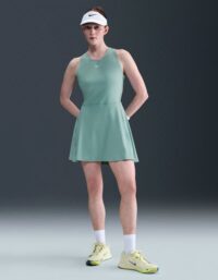 Nike Victory Tennis Dress Green Women (Storlek kläder: XS)