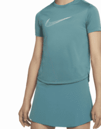 NIKE driFit One Tee Green Girls Jr (Storlek: XS)