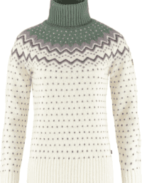 Fjällräven Women's Övik Knit Roller Neck Chalk White-Patina Green